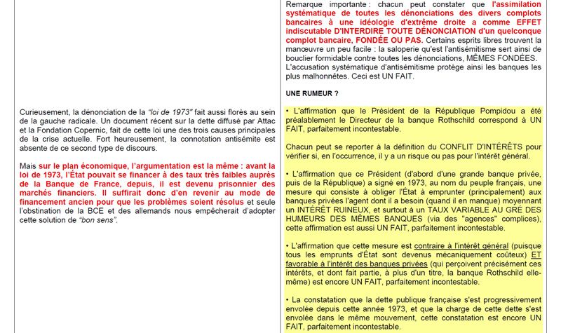 Analyse des réflexions de Monsieur Beitone sur la prétendue rumeur d’extrême droite à propos de la loi de&nbsp;1973