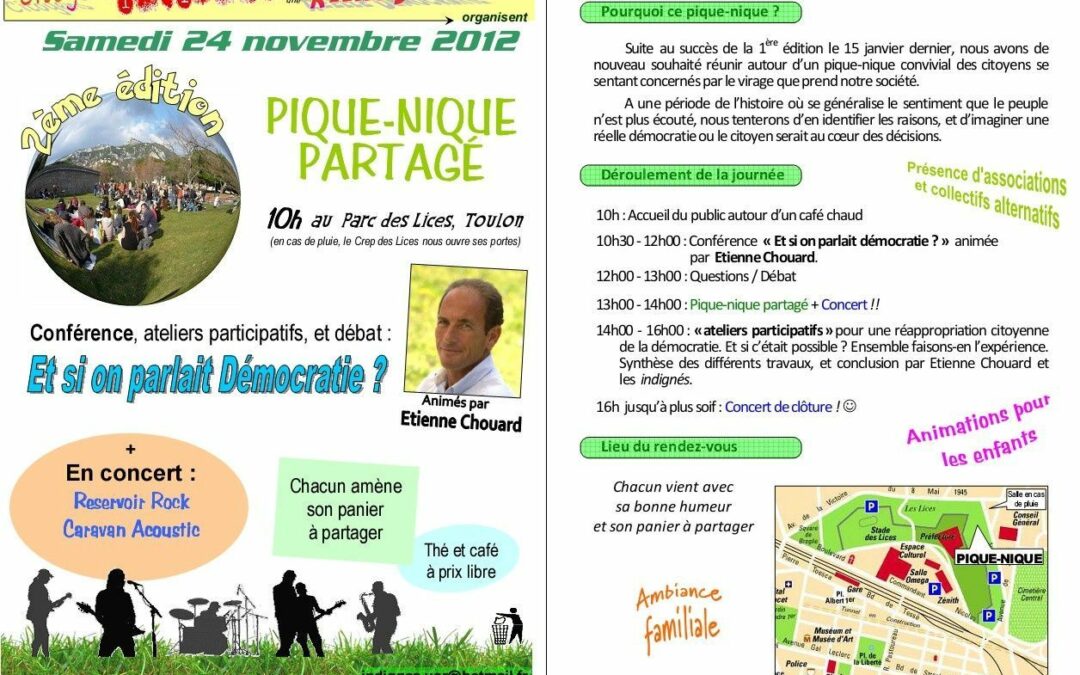 Rendez-vous à TOULON, samedi 24 novembre&nbsp;: ET SI ON PARLAIT DÉMOCRATIE&nbsp;?