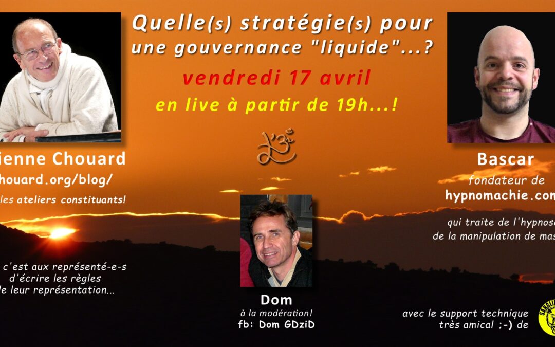 Deuxième live avec Bascar : Quelle(s) stratégie(s) pour une « gouvernance liquide » ?