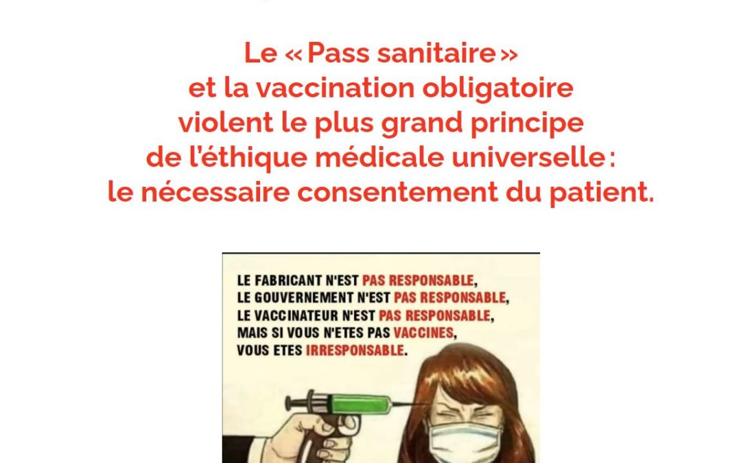 [Abus de pouvoir, violence d’État, oppression] Intimider les gens avec des menaces et du chantage pour obtenir un « oui » de force, c’est la méthode criminelle de la MAFIA, et c’est très précisément de L’EXTORSION, punie par le code pénal, art. 312 et suivants (circonstances aggravantes)