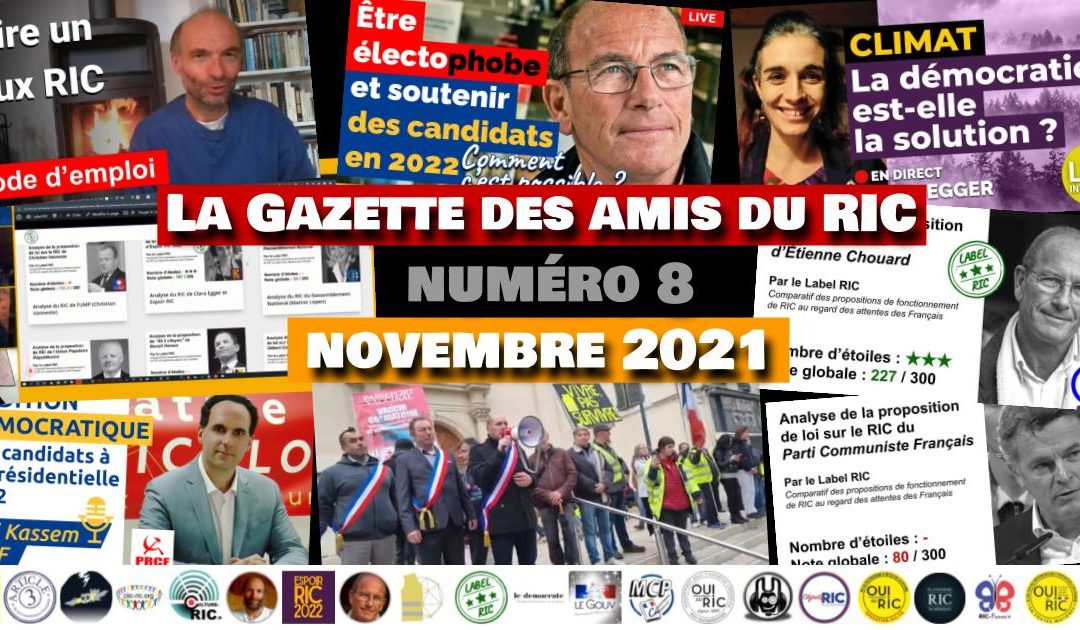 Le #8 de la Gazette des Amis du RIC (novembre 2021) est paru 🙂