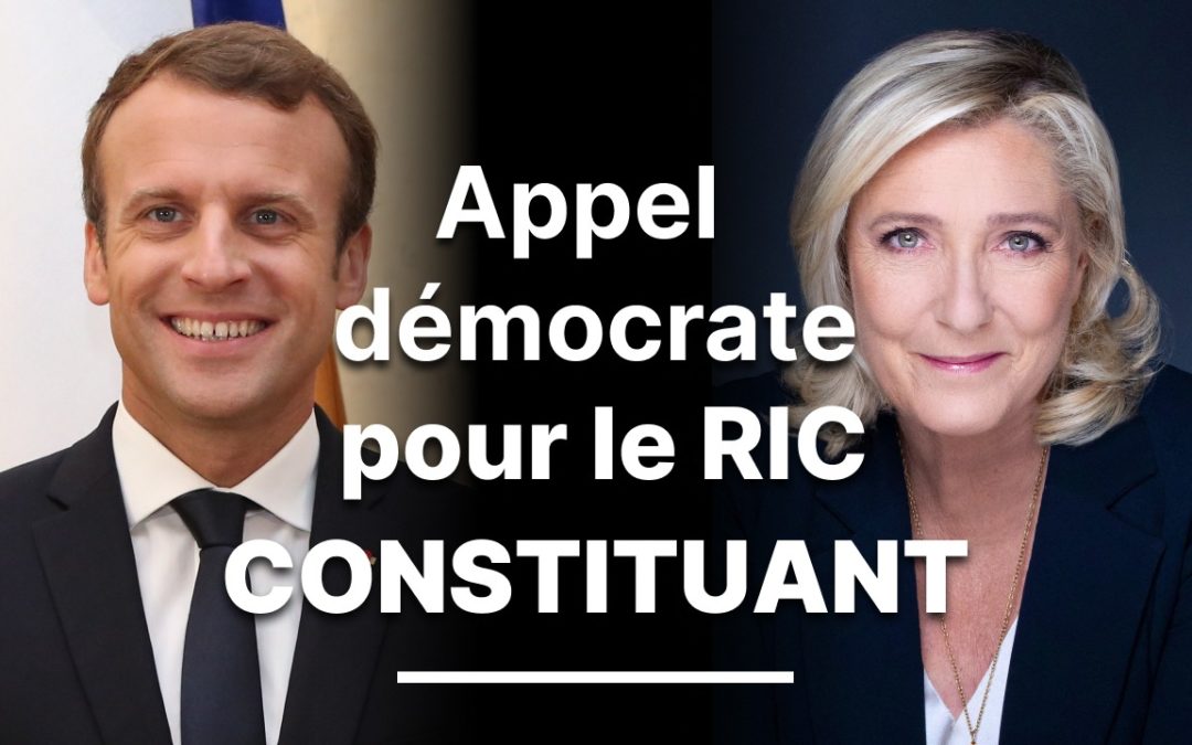 Appel démocrate pour le RIC Constituant, cosigné avec 37 collectifs amis
