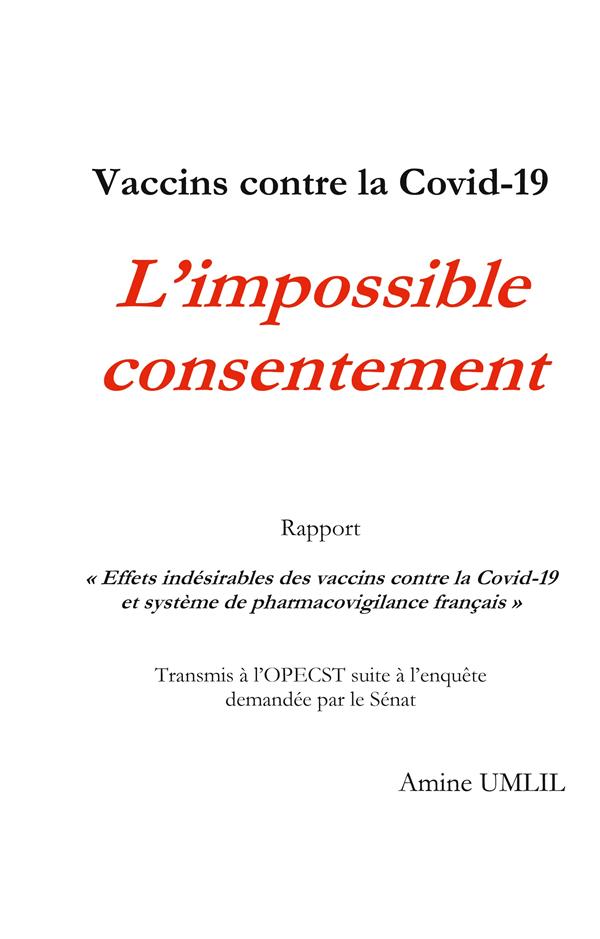 Amine UMLIL Limpossible consentement Effets indesirables des vaccins contre la Covid 19 et systeme de pharmacovigilance francais