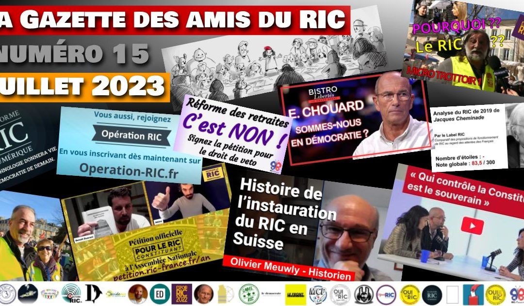 Le #15 de la Gazette des Amis du RIC est paru :)