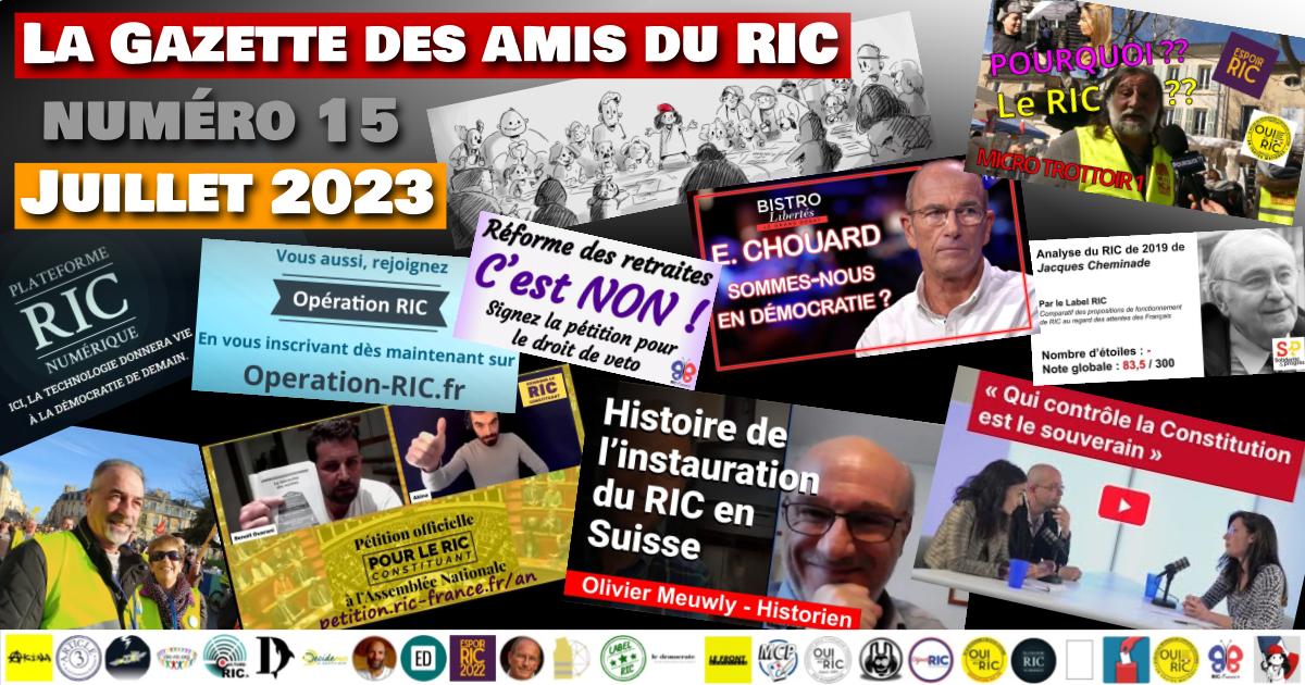 Le #15 de la Gazette des Amis du RIC est paru :)