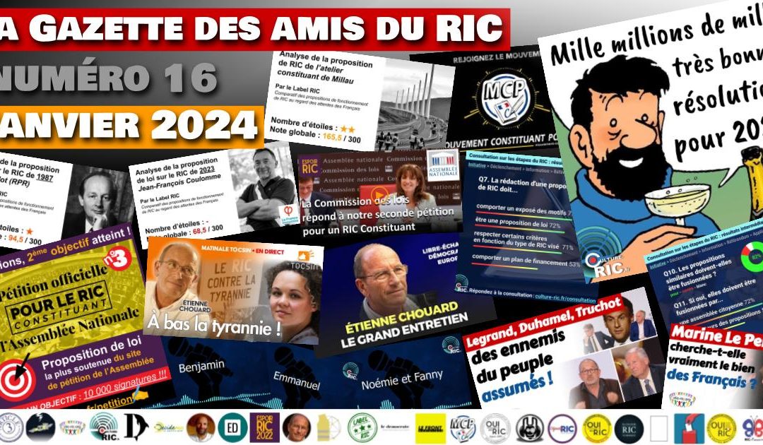Le #16 de la Gazette des Amis du RIC est paru 🙂
