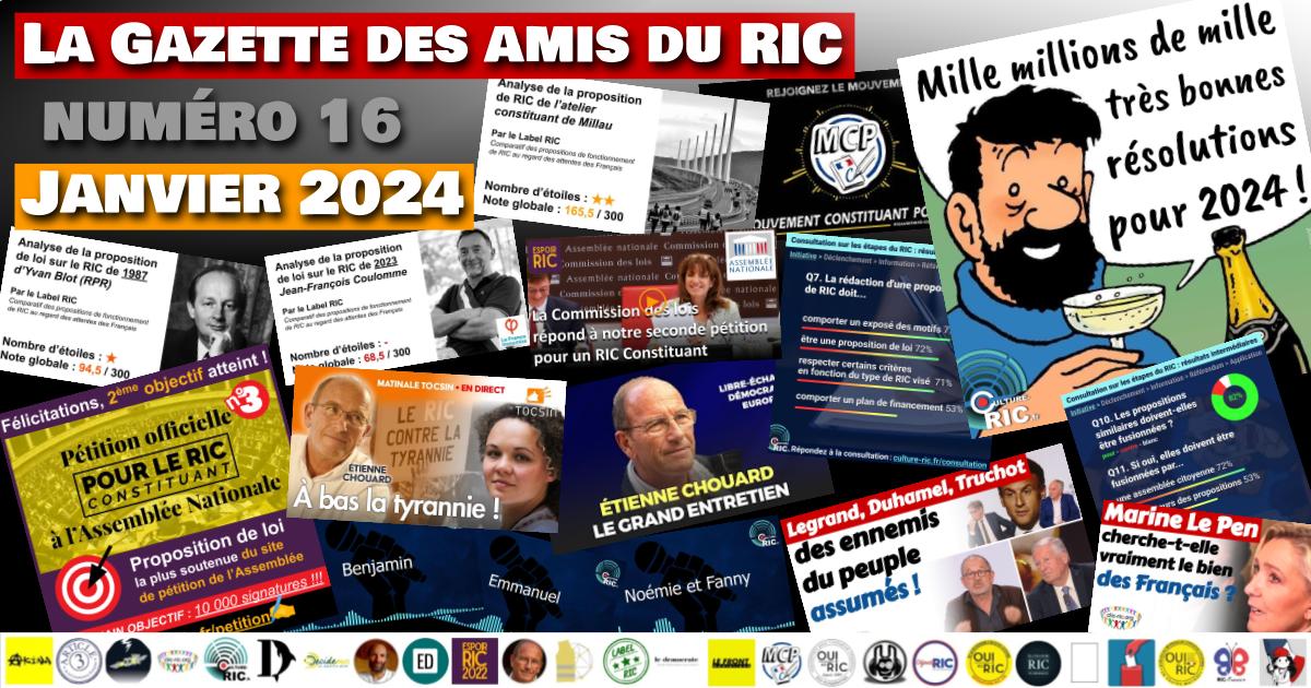 Le #16 de la Gazette des Amis du RIC est paru 🙂
