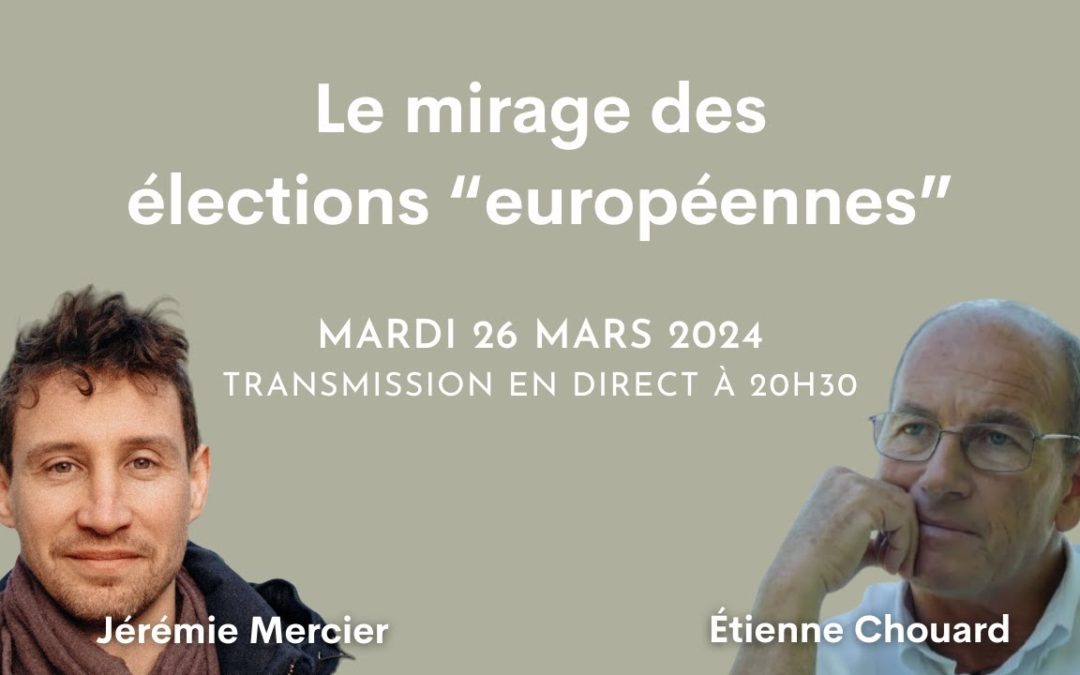 Le mirage des élections européennes – Entretien avec Jérémie Mercier