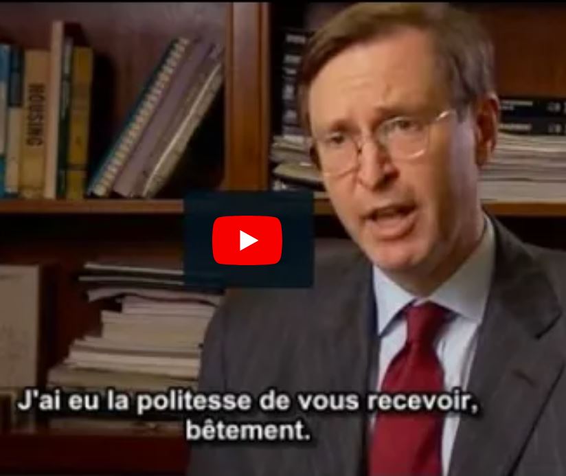 Inside job, «j'ai eu la politesse de vous recevoir, bêtement»