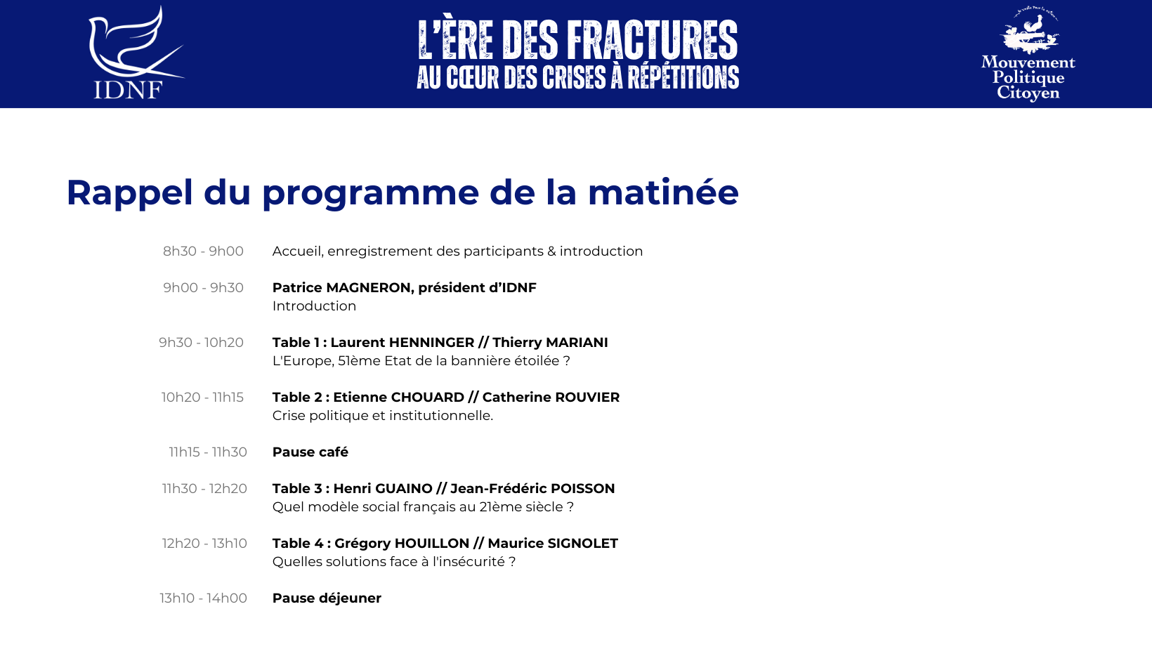 Programme du matin 8 février 2025