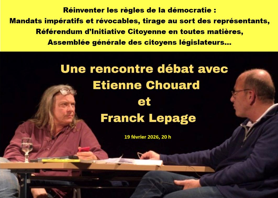 Rencontre débat avec Franck Lepage et les Gilets Jaunes bretons – DÉMOCRATIE : Quelle cause commune peut nous rendre capables de penser sans esprit partisan ?
