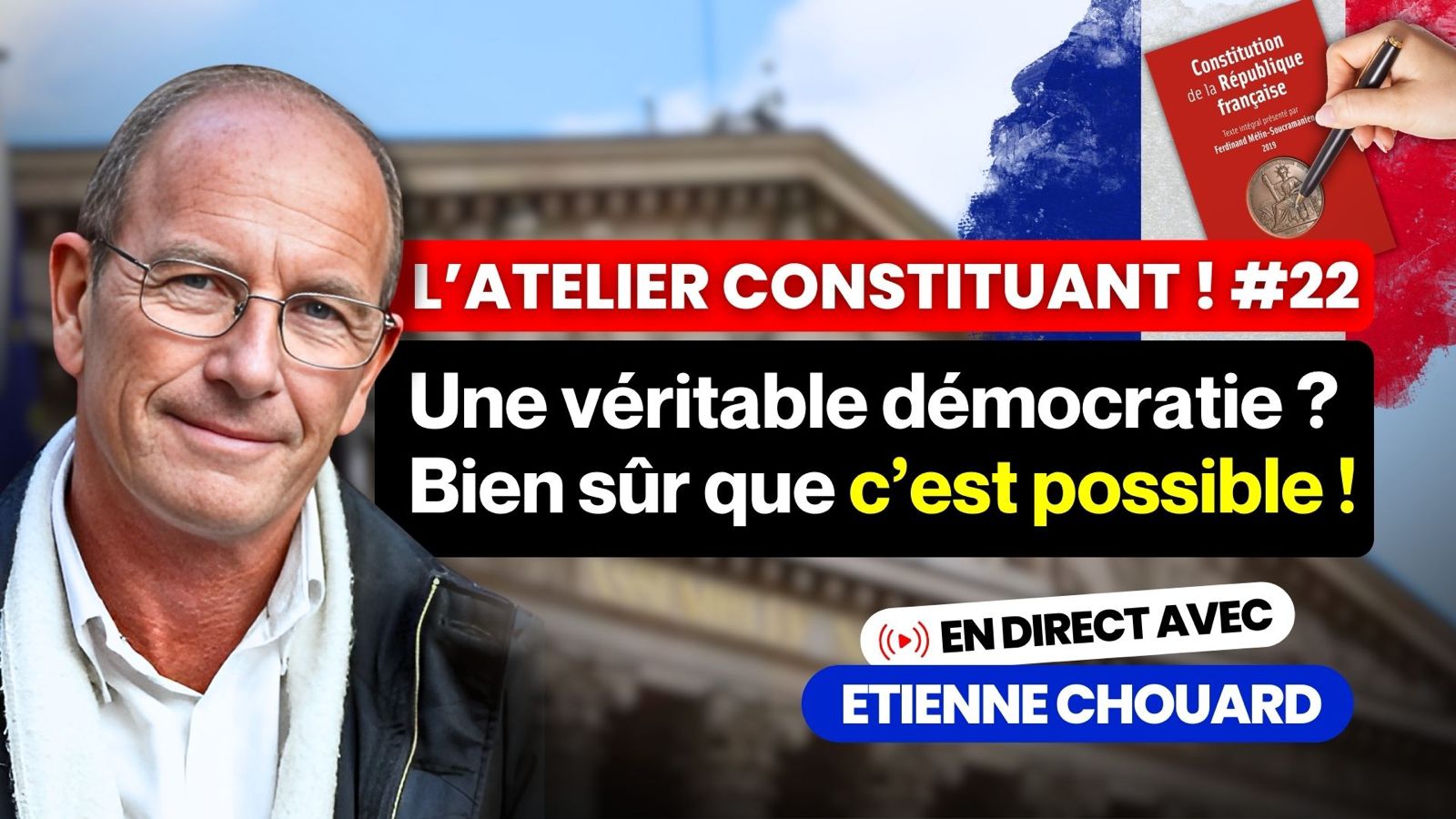 Atelier constituant Nexus #22 La véritable démocratie&nbsp;? Bien sûr que c’est possible&nbsp;! avec Claude Kaiser, quelques témoins de Ménil, Marc, Léo et Nathanaël