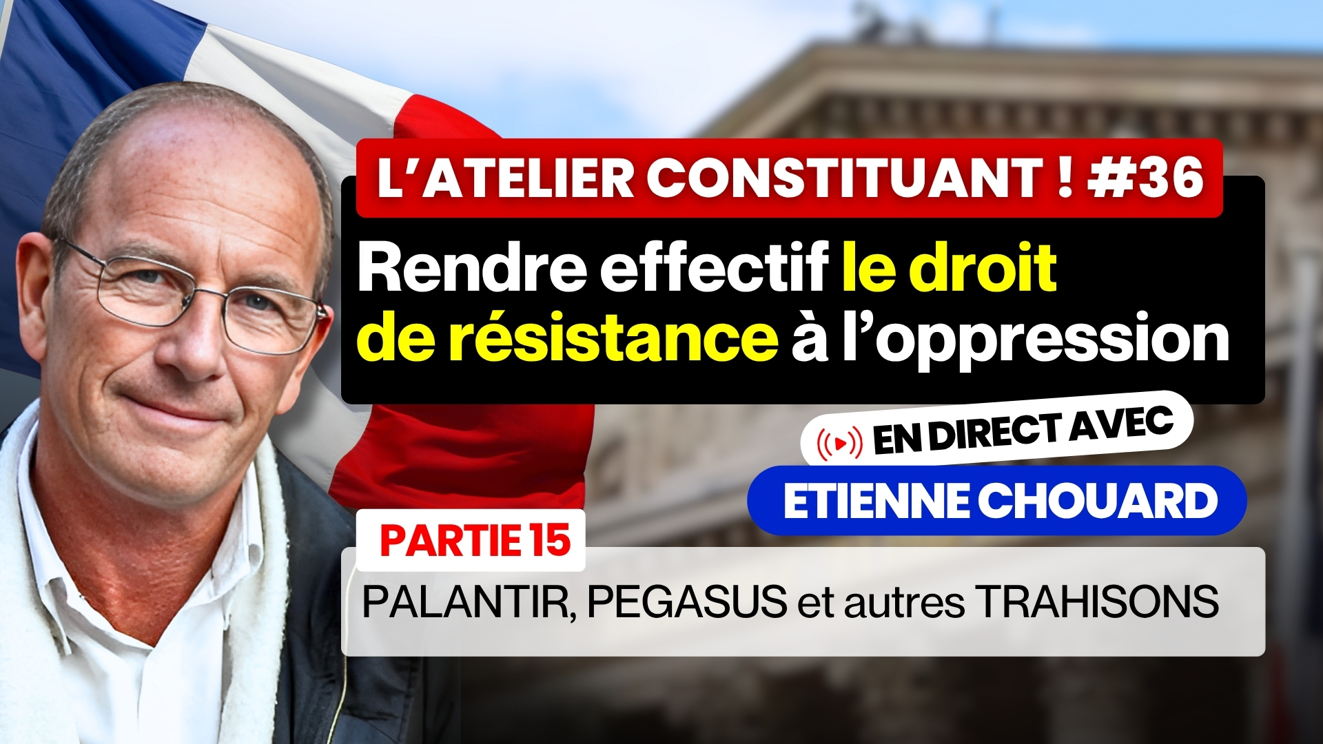 V atelier Nexus #36 Rendre EFFECTIF le DROIT DE RÉSISTANCE À L’OPPRESSION 15<sup class="ordinal">ème</sup> partie PALANTIR, PEGASUS et autres TRAHISONS – 10 juin 2026